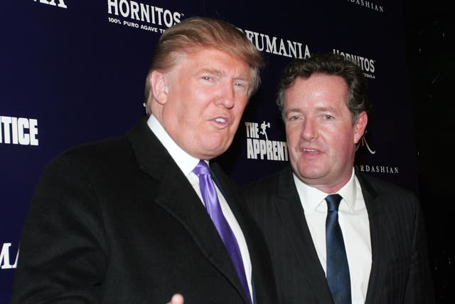 <p>Donald Trump and Piers Morgan in New York in 2010</p>
