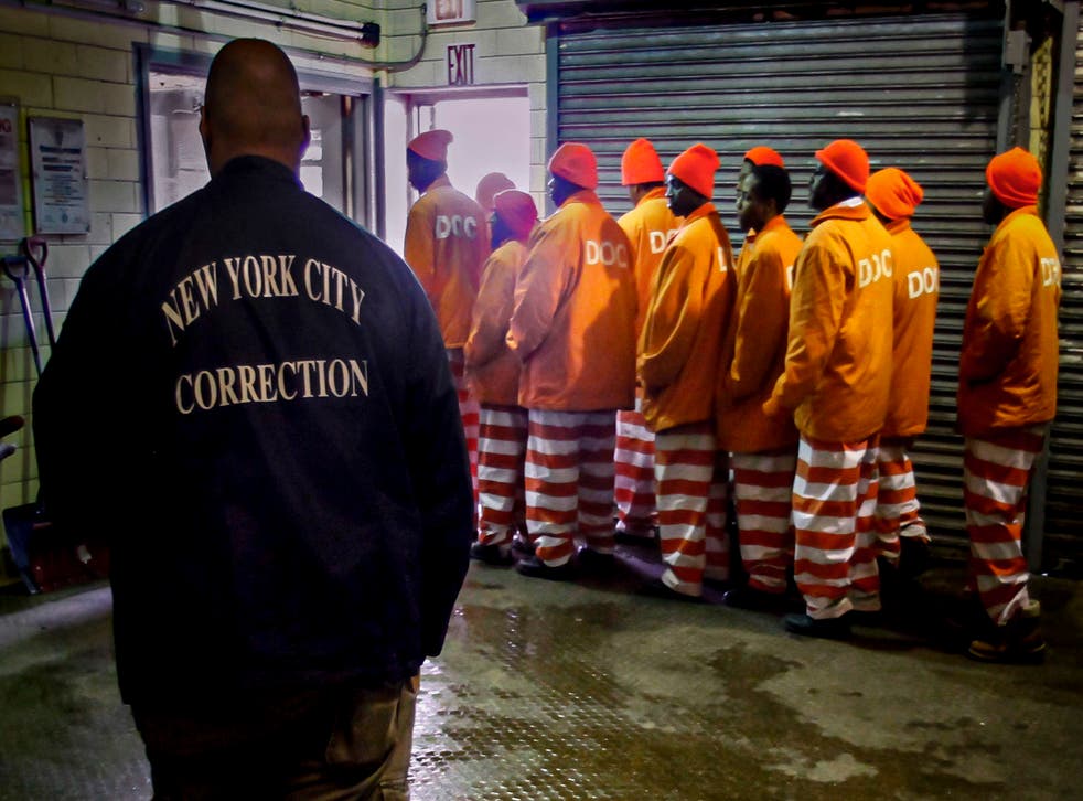 <p>In this March 16, 2011 file photo, a corrections official watches inmates file out of a prison bakery after working the morning shift at the Rikers Island jail in New York (AP Photo/Bebeto Matthews, File)</p>