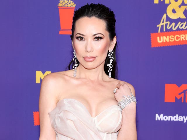 <p>Christine Chiu attends the 2021 MTV Movie & TV Awards in Los Angeles on 17 May 2021</p>