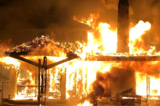 <p>The fire at the property was subsequently put out by Palo Alto’s fire department</p>