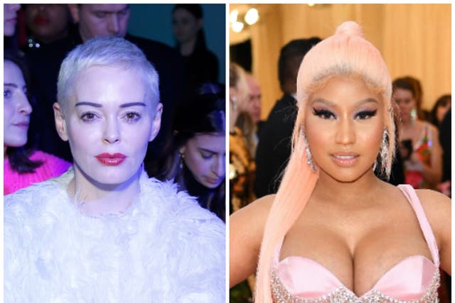 <p>Rose McGowan has appeared to defend Nicki Minaj amid her vaccine claim controversy</p>