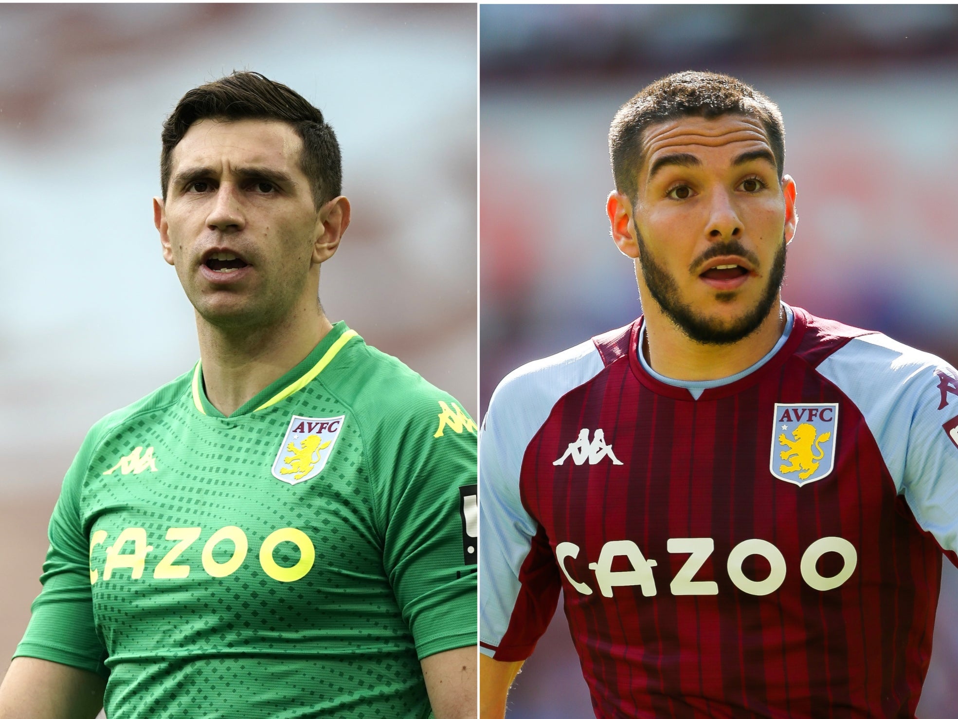 Aston Villa keeper Emi Martinez (left) and midfielder Emi Buendia have joined up with the Argentina squad (Tim Keeton/Barrington Coombs/PA)