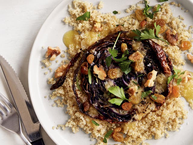 <p>Using apple sauce in the vinaigrette is a new trick for a classic store-cupboard staple</p>