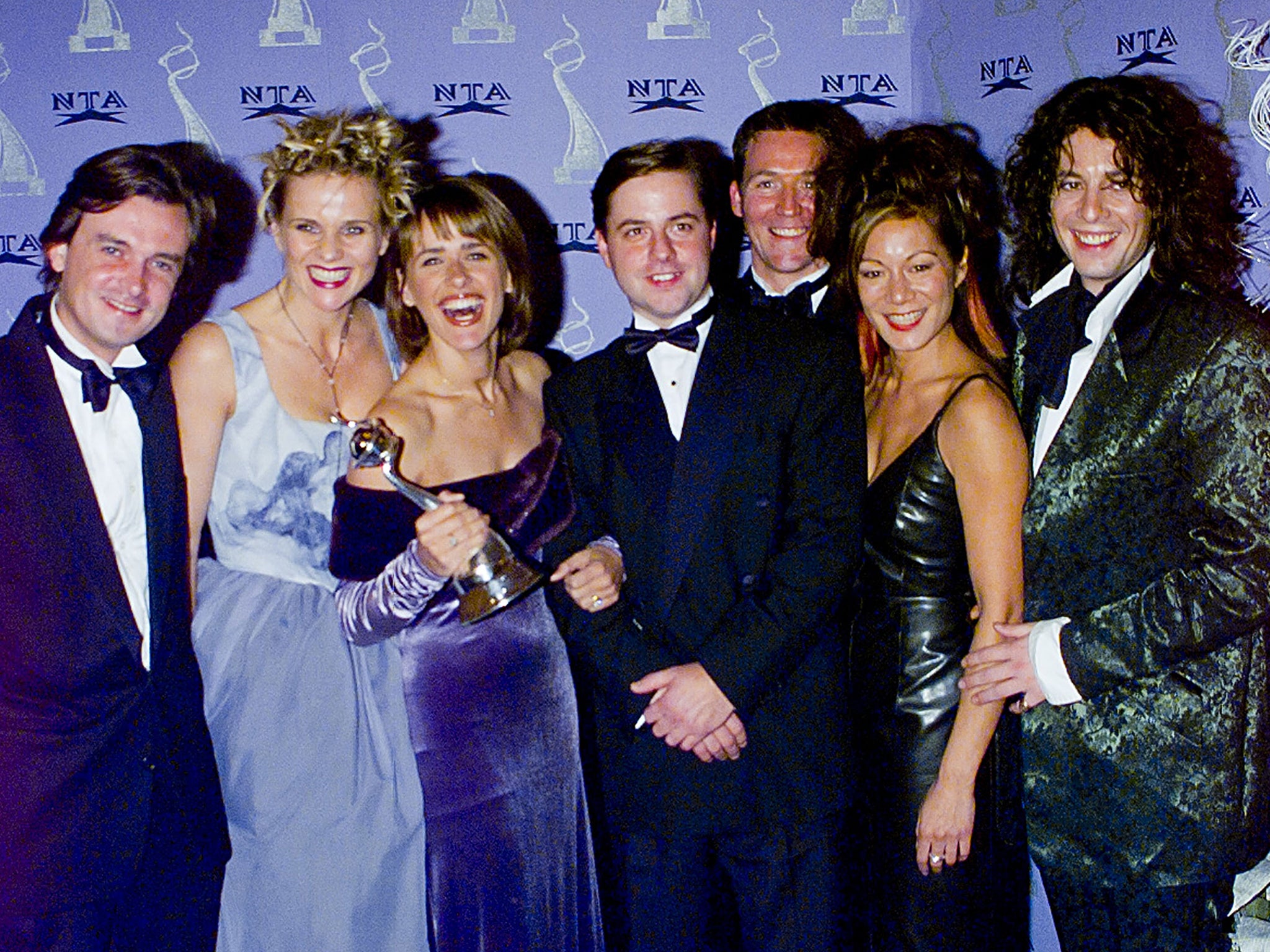 Crimes of fashion: The cast of classic ‘Changing Rooms’ collect a National Television Award in 1998