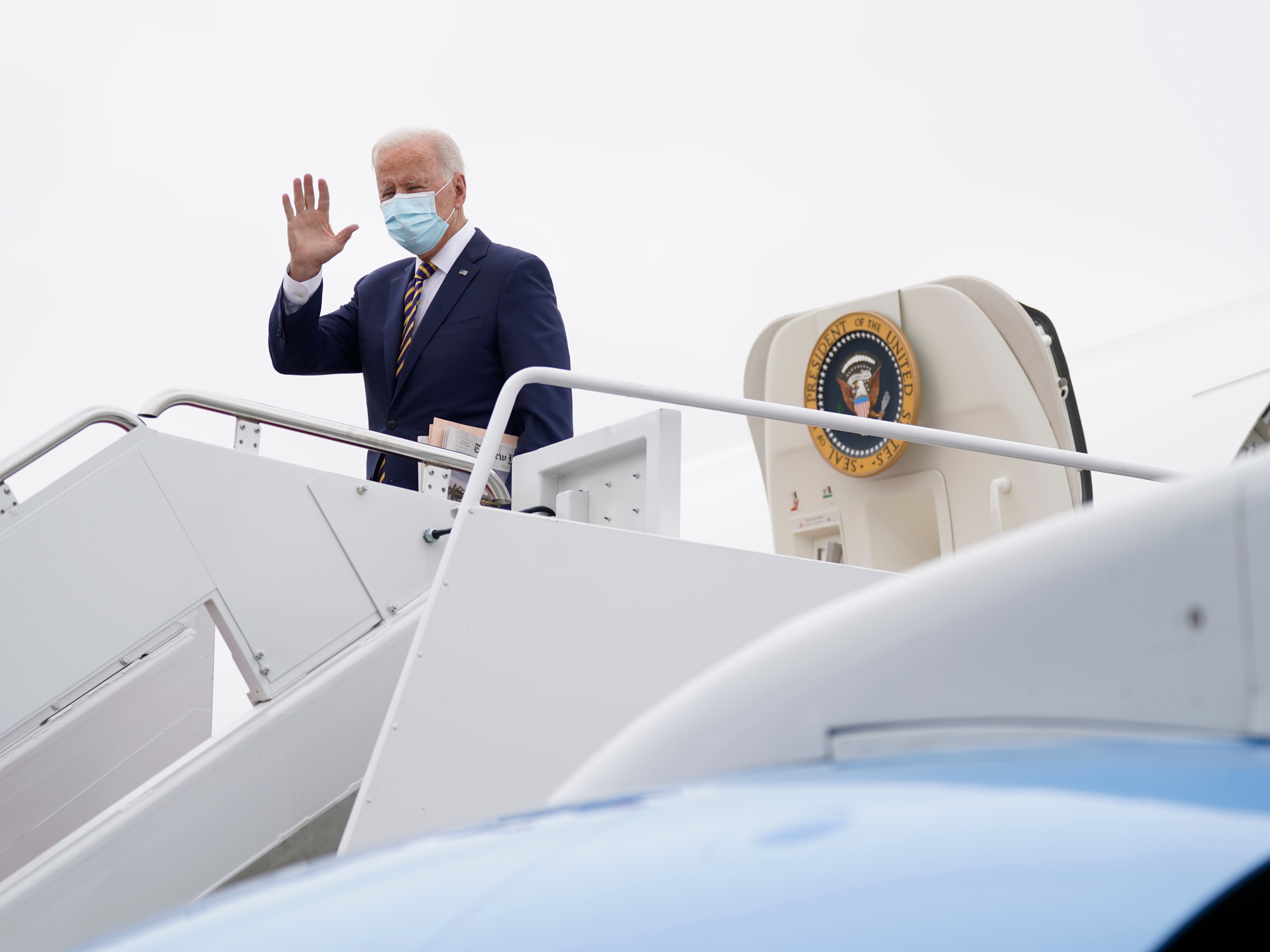 Joe Biden exits Air Force One
