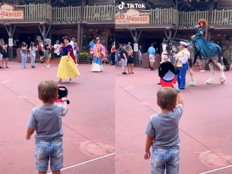 Viral TikTok sees four-year-old boy tipping his hat to Disney princesses: ‘So precious’