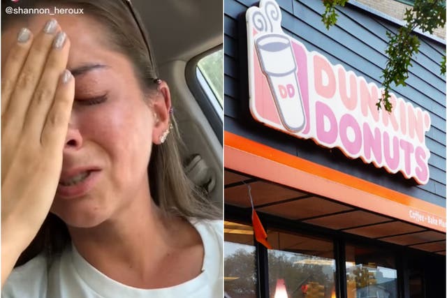 <p>Shannon Heroux, 32, said in emotional TikTok videos that she was denied service at Dunkin’ Donuts because they didn’t believe she was deaf</p>
