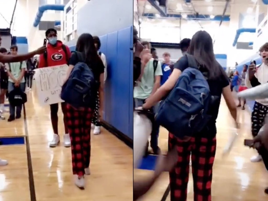 Teenager rips apart homecoming proposal poster from ‘cheating’ ex in viral TikTok
