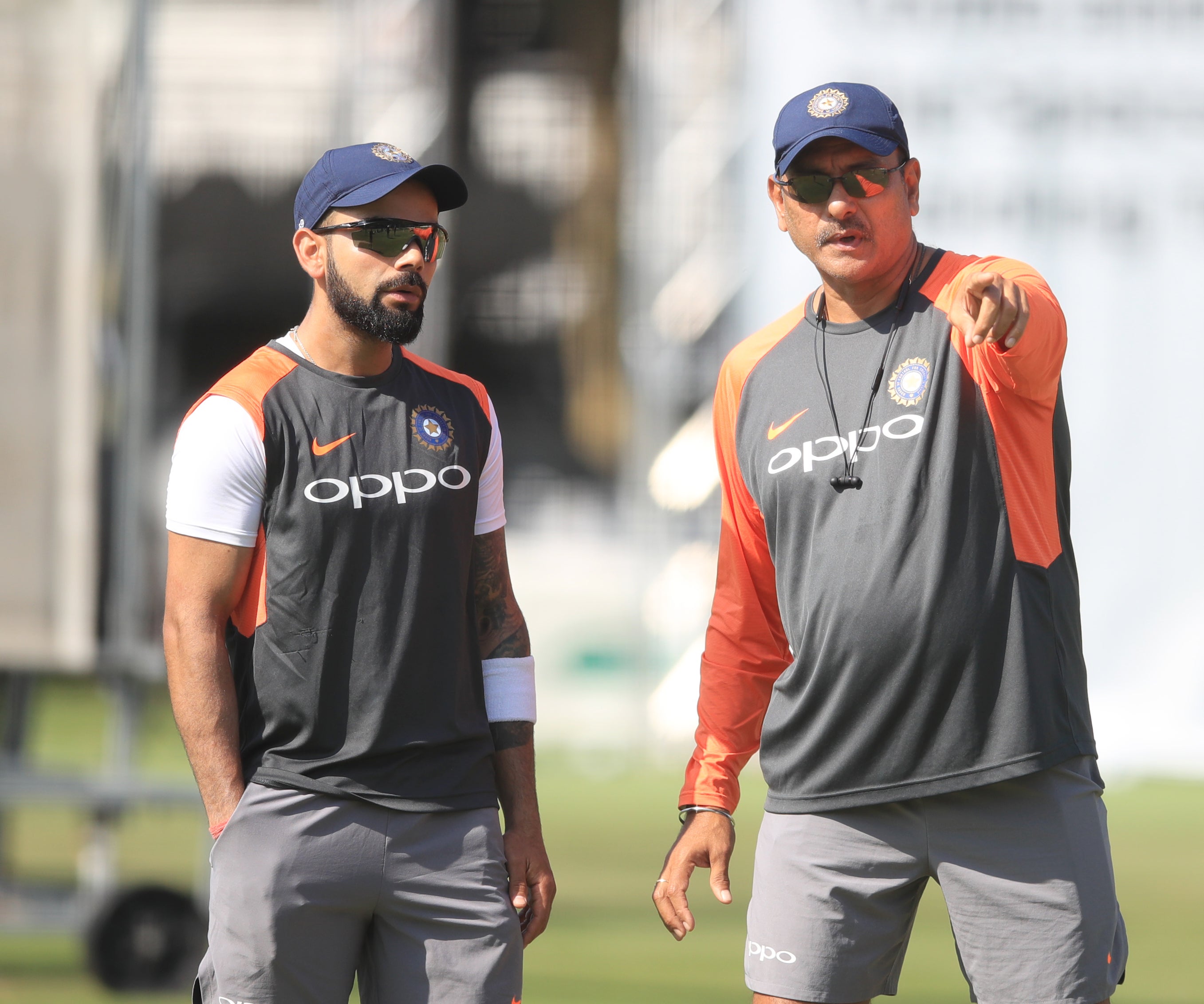 Virat Kohli, left, has announced he will stand down as India’s Twenty20 captain at the end of their World Cup campaign (Adam Davy/PA)