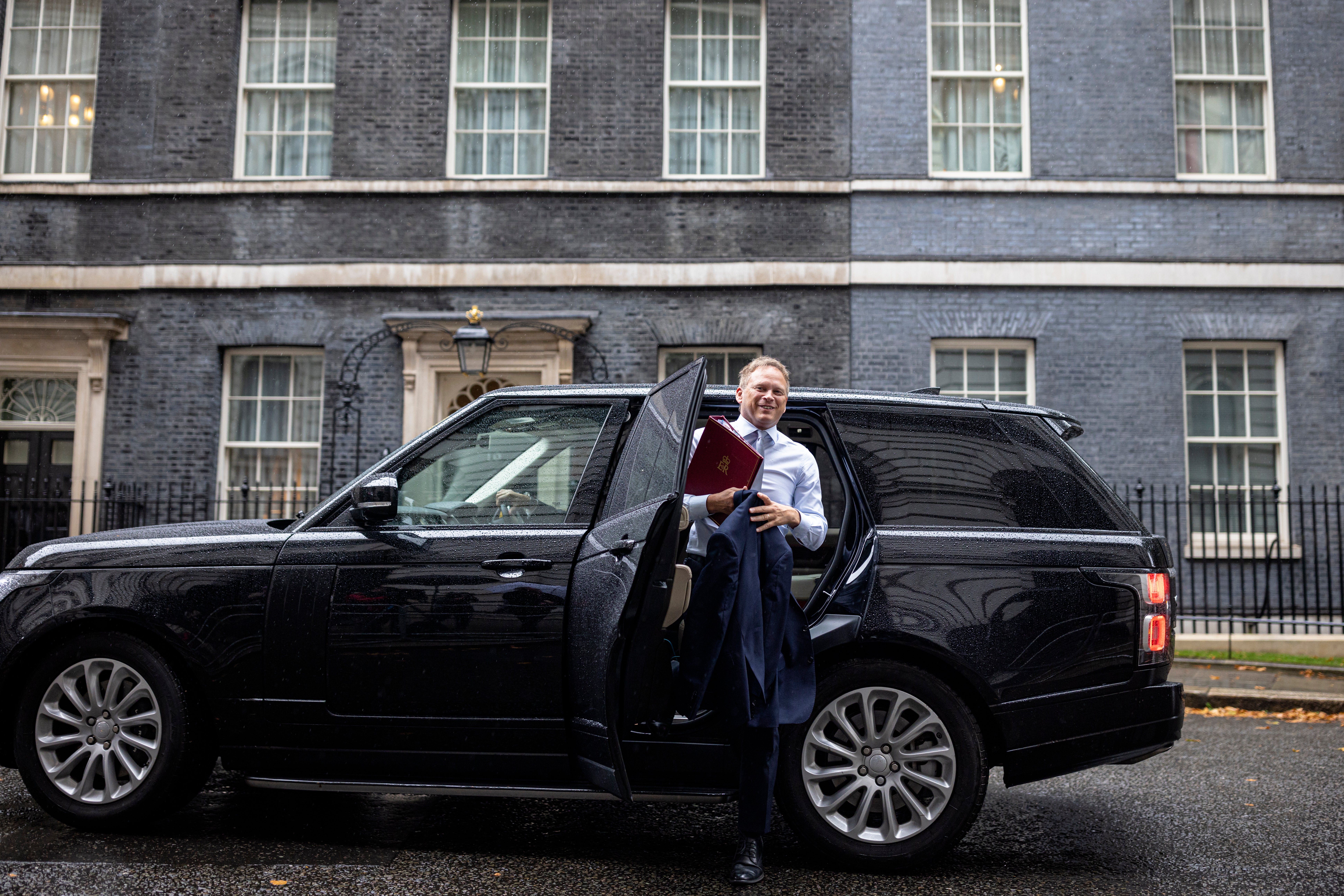 Transport secretary Grant Shapps arrives at Downing Street on 14 September