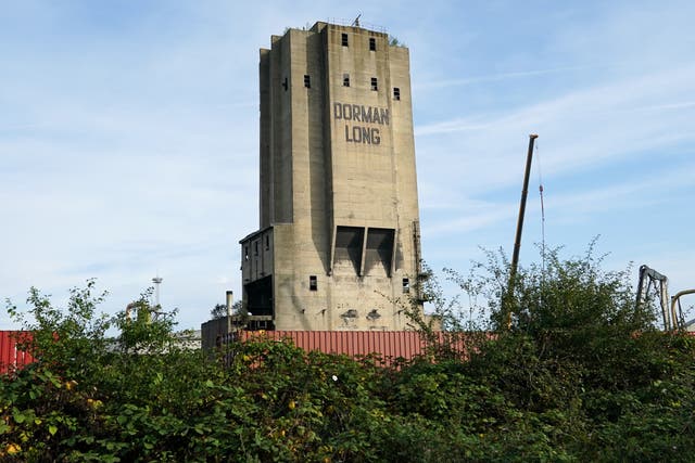 <p>Dorman Long tower at the former Redcar SSI steelworks</p>