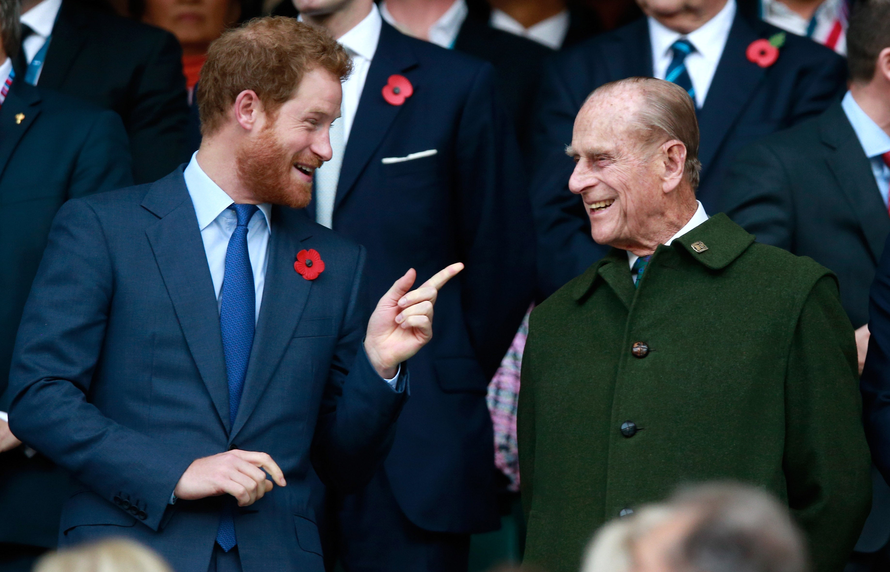 Harry, pictured with his late grandfather, was last in London in the summer of 2021