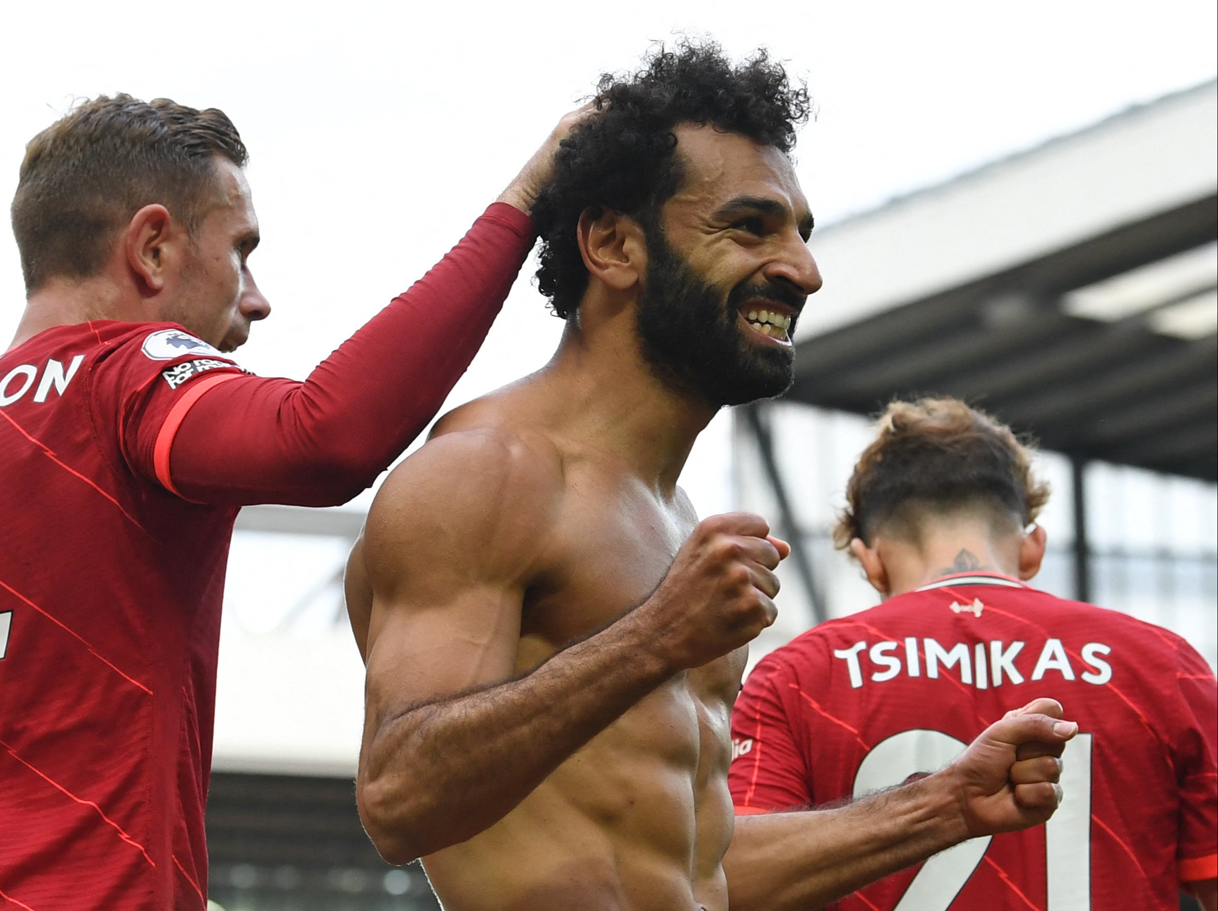 Liverpool forward Mohamed Salah scored his side’s second against Palace
