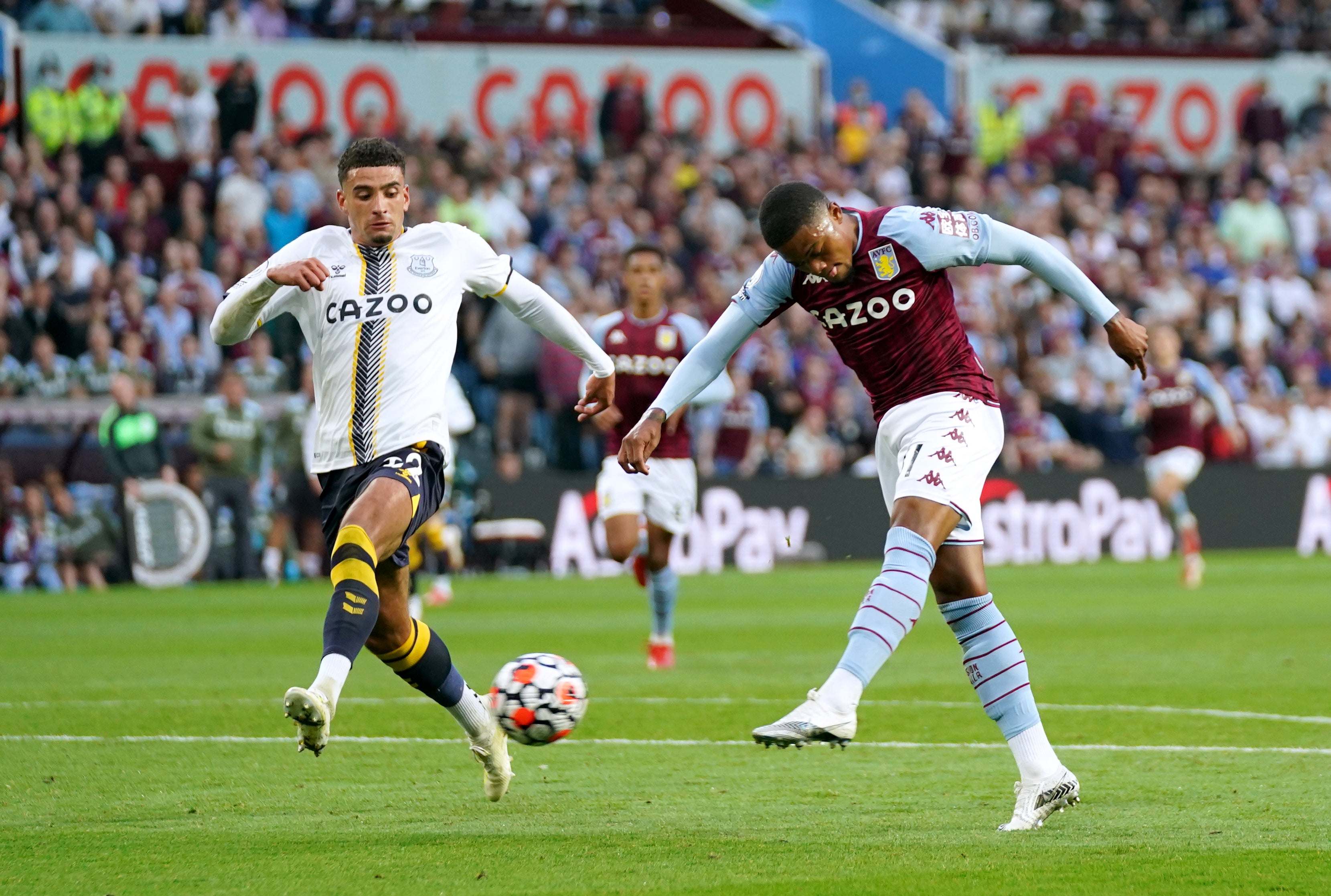 Aston Villa’s Leon Bailey added a quickfire third for the hosts (Tim Goode/PA)