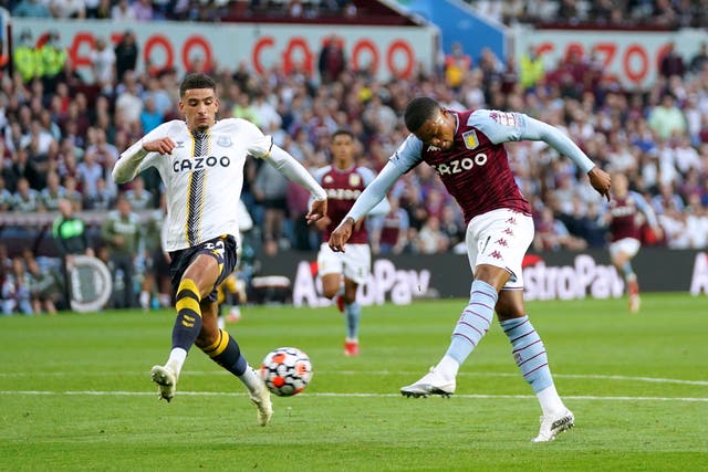 Aston Villa’s Leon Bailey added a quickfire third for the hosts (Tim Goode/PA)