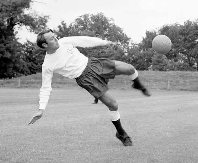 Jimmy Greaves in a training session for Tottenham (PA)