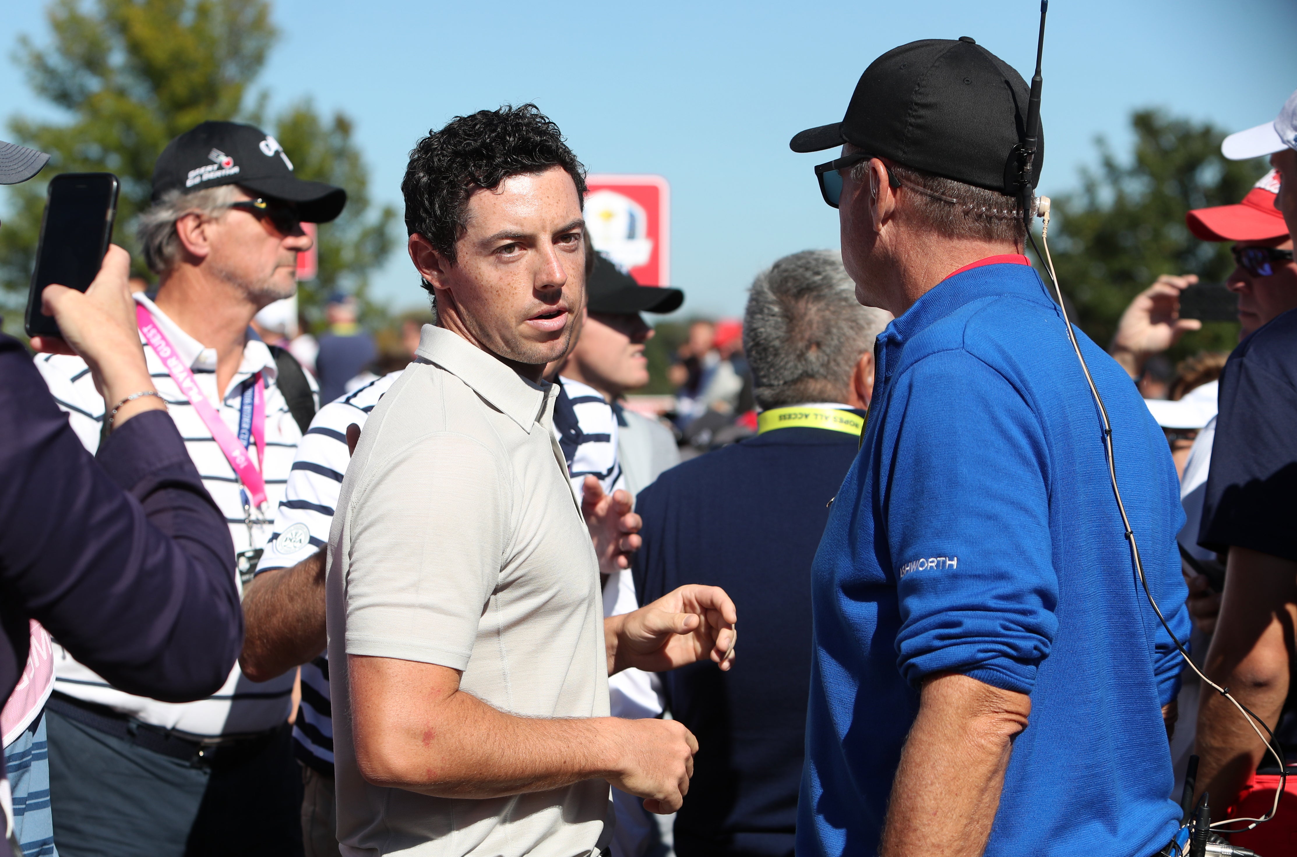 Europe’s Rory McIlroy was abused by a spectator who was ejected from the course during the 2016 Ryder Cup (David Davies/PA)