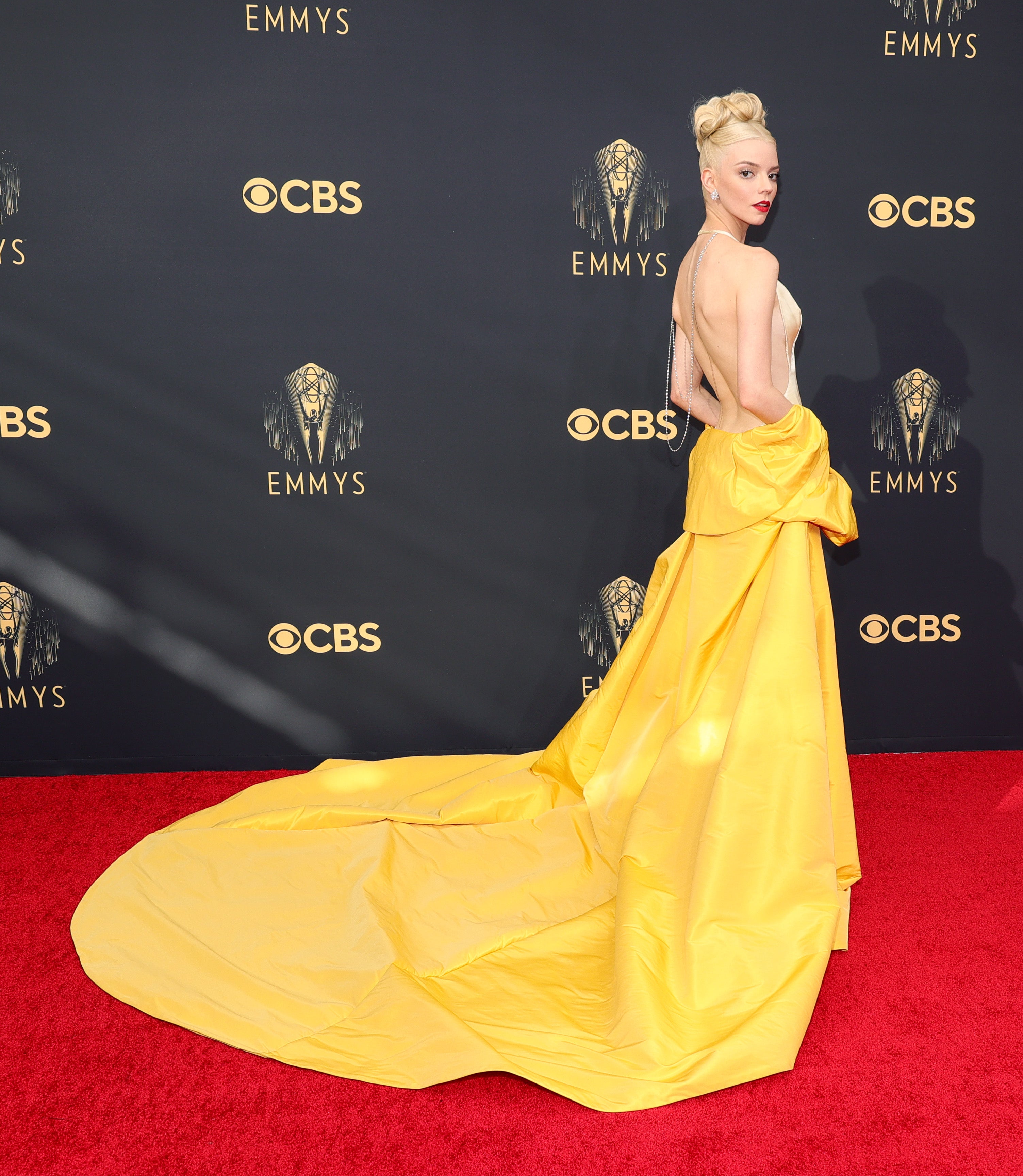 Anya Taylor Joy wears Dior at 2021 Emmy Awards