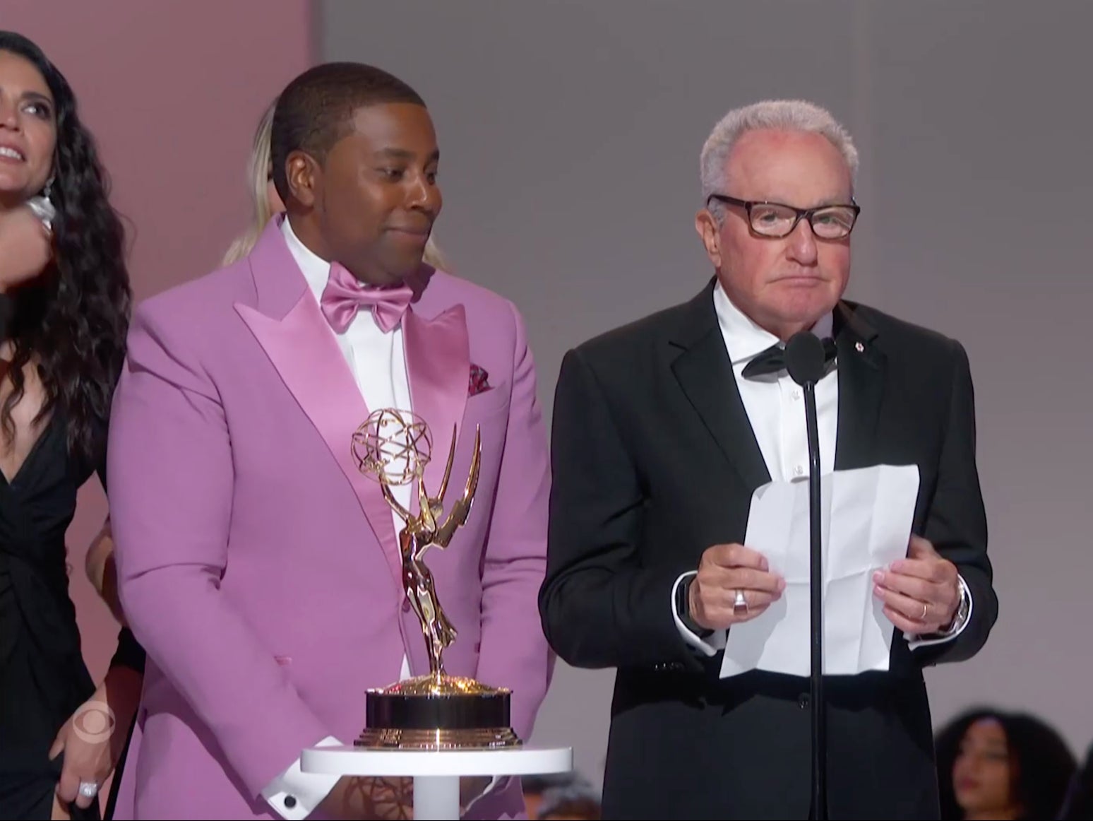 The ‘SNL’ team accept their Emmy