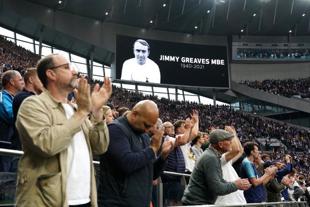 The football world remembered the great Jimmy Greaves after the death of the current all-time leading scorer in England’s top flight was confirmed on Sunday (Tim Goode/PA)