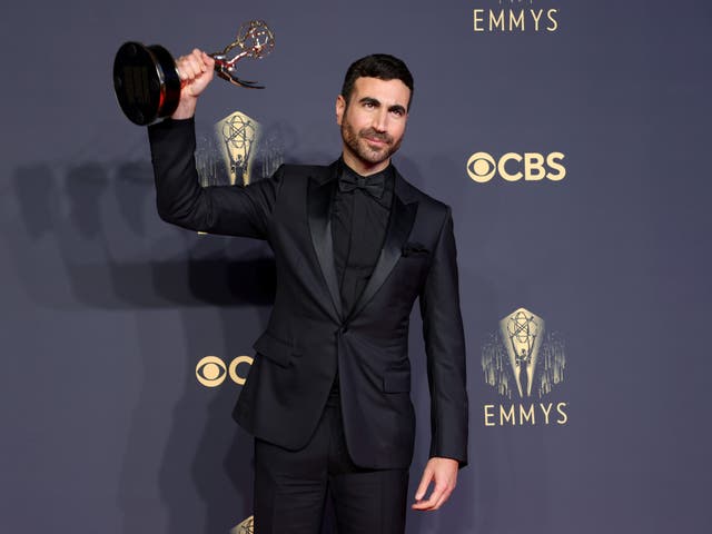 <p>Brett Goldstein at the 2021 Emmy Awards </p>