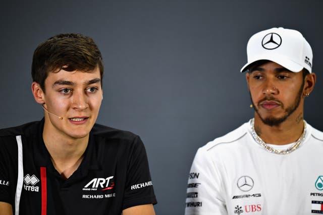 <p>George Russell and Lewis Hamilton will be teammates at Mercedes next season  </p>