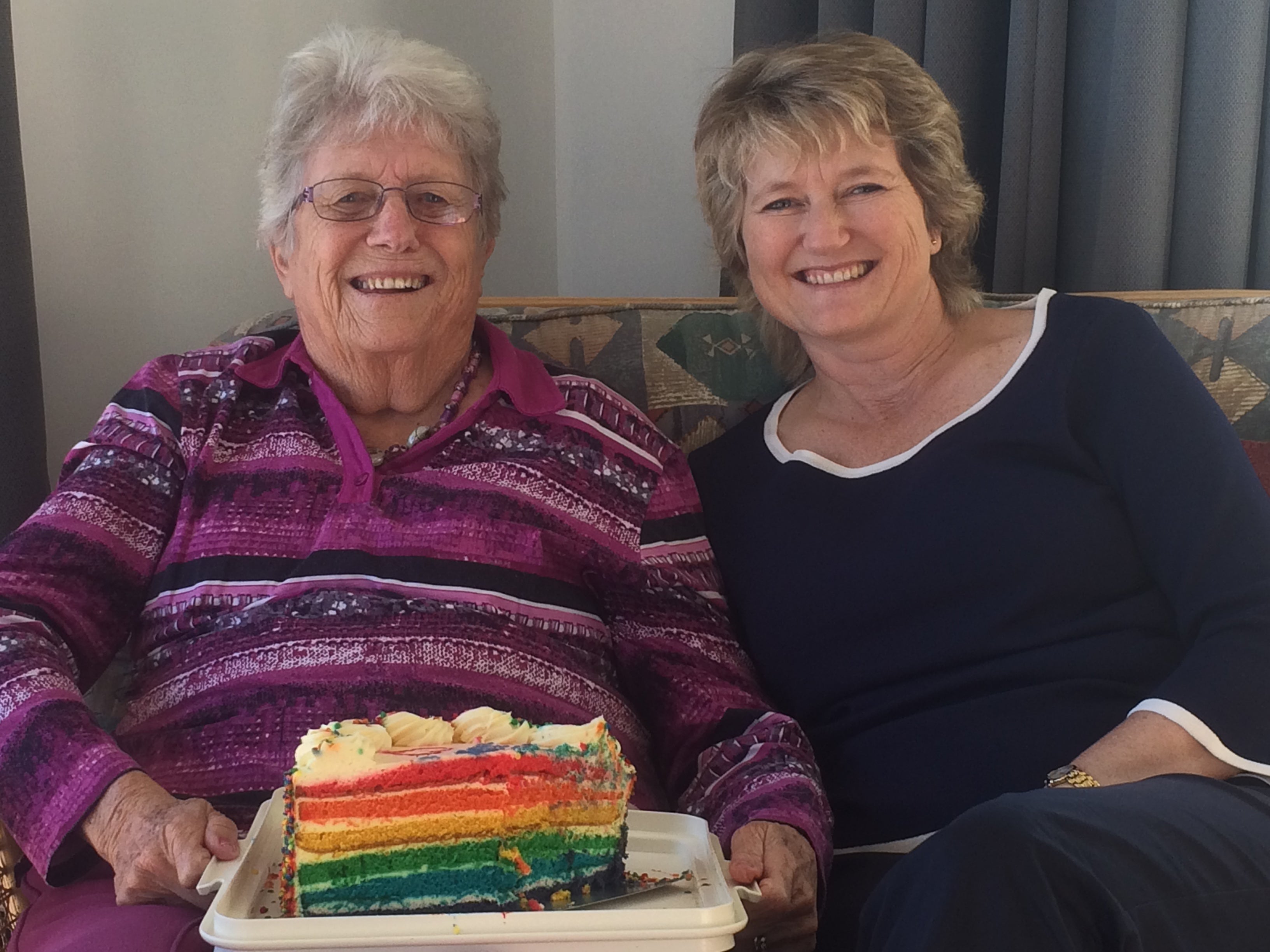 Kathryn Mills (right) and her mother