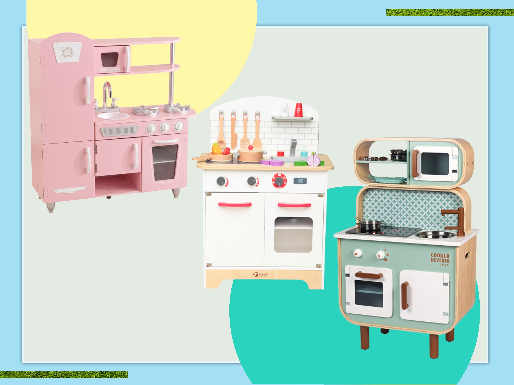 Kids Play Kitchen Children's Kitchen Cooking Toy Cooker Play Set Sounds UK Pink 