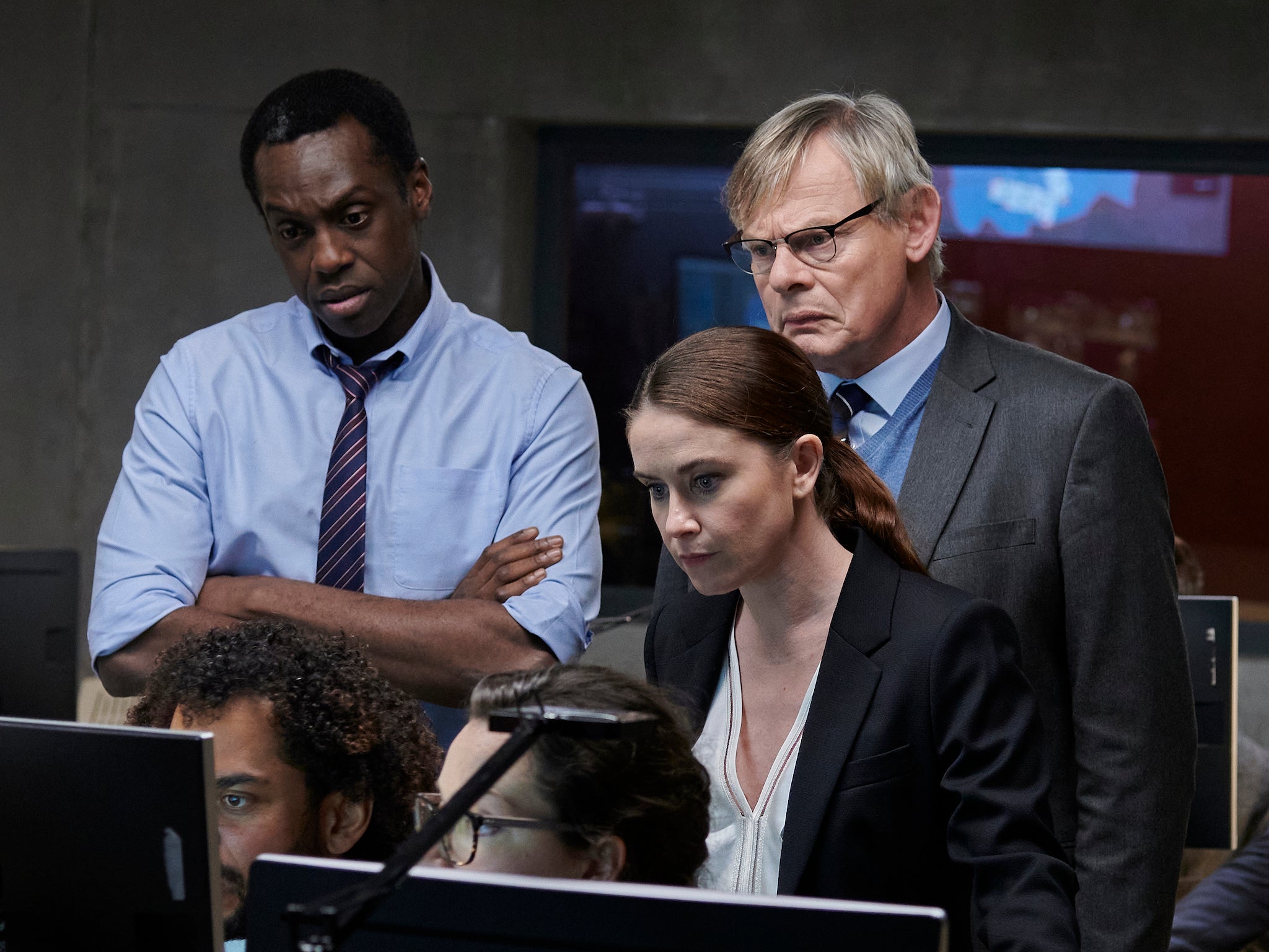 <p>Martin Clunes as DCI Sutton is an everyman figure with no outward manifestations of brilliance </p>