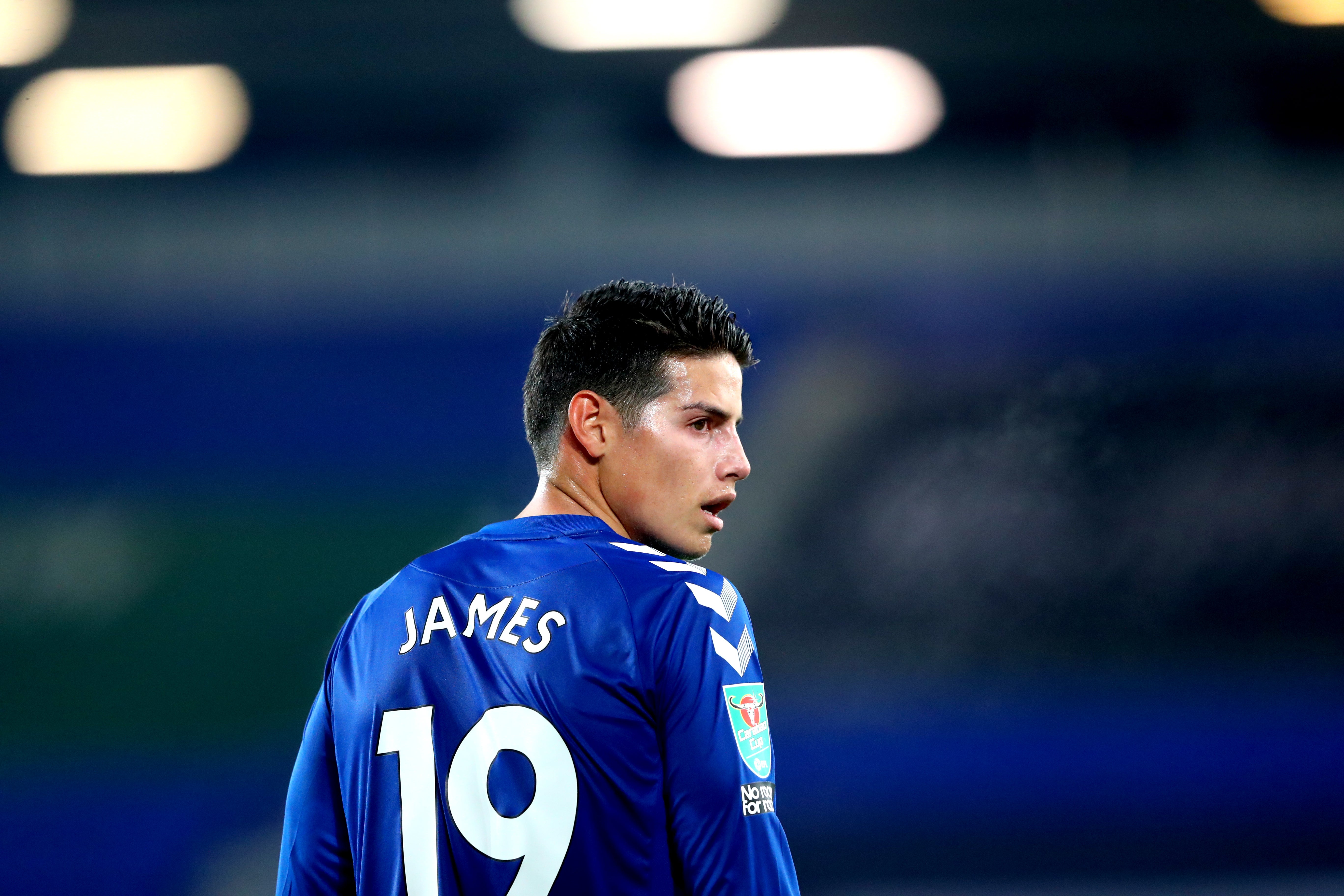 Everton playmaker James Rodriguez is in talks about a move to Qatar (Alex Livesey/PA)