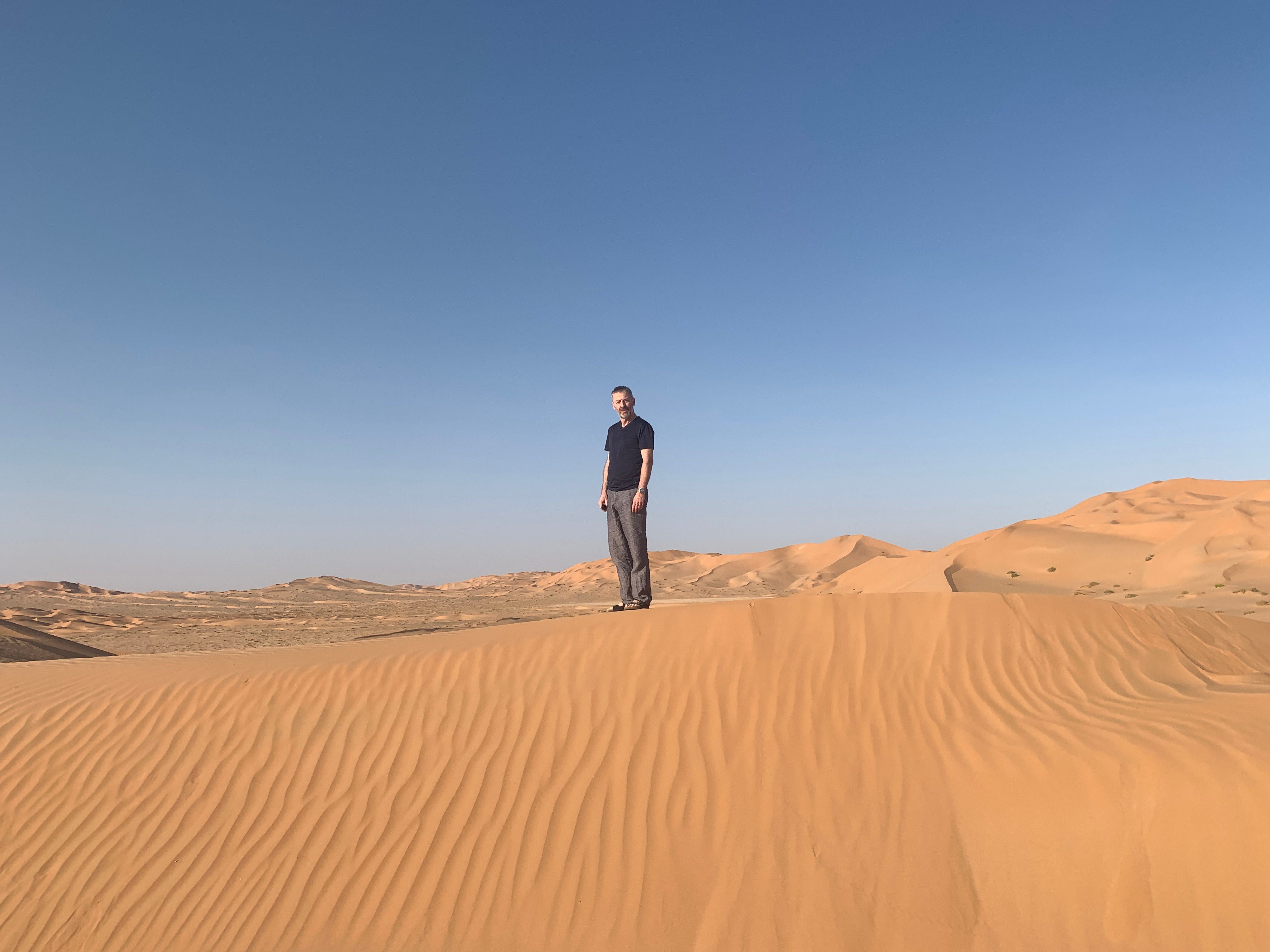 Writer Mark Jones in the Omani desert