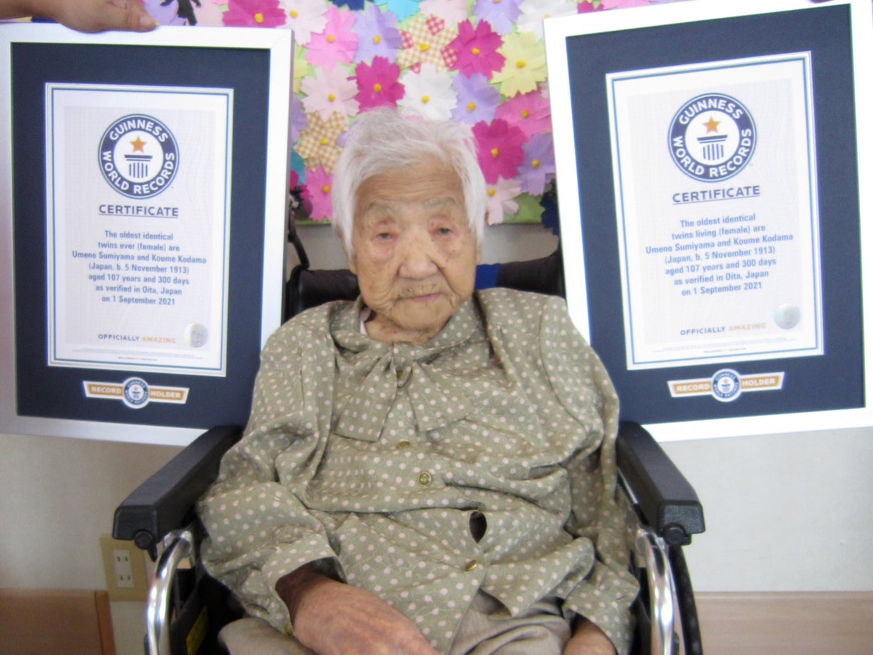 <p>Koume Kodama, who is living separately from her sister in care homes 300km apart </p>