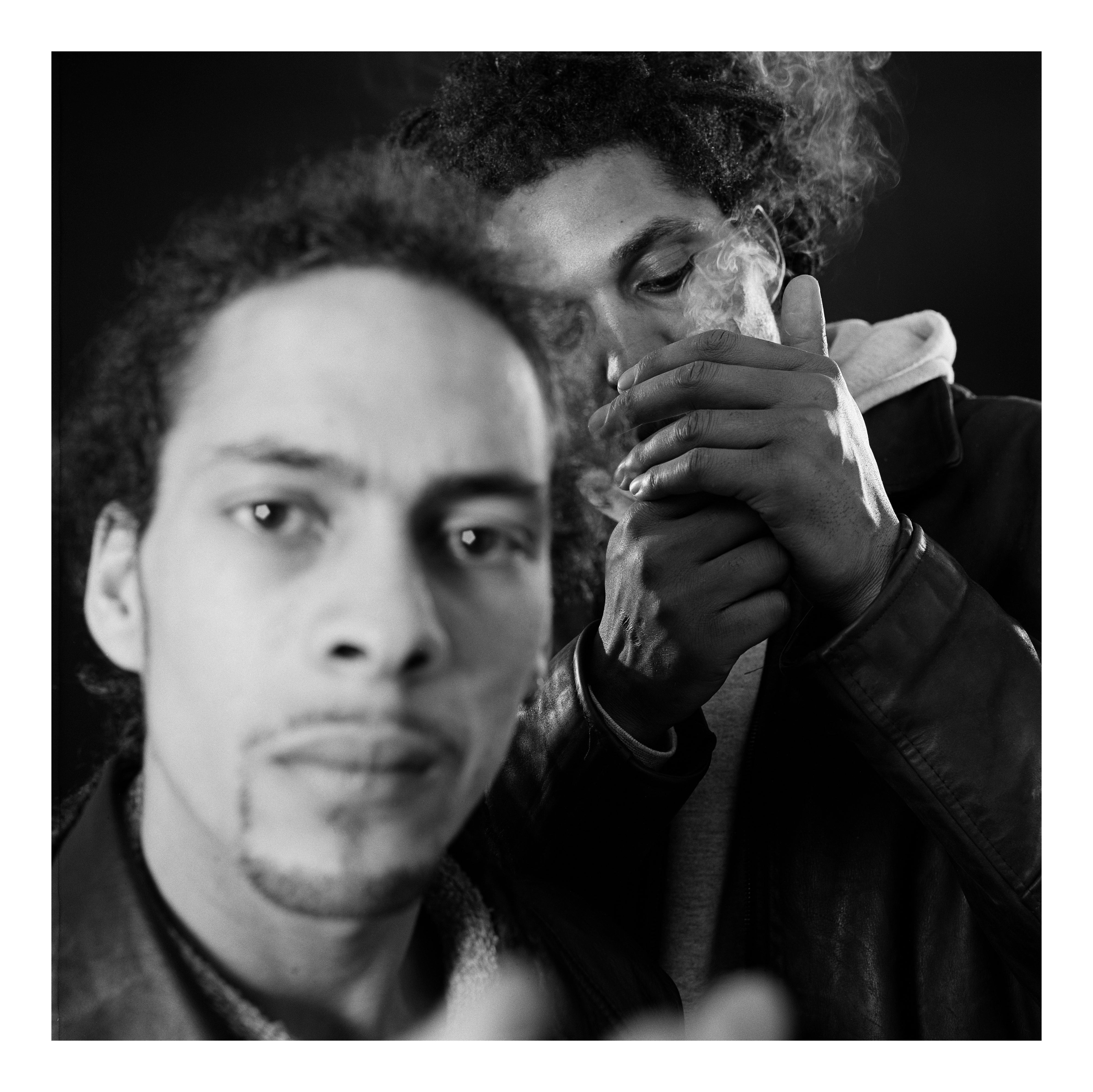 Roni Size and Krust, Bristol drum’n’bass duo photographed for ‘Straight No Chaser’ magazine in 1996. As Reprazent, they would go on to win the 1997 Mercury Prize for their album ‘New Forms’