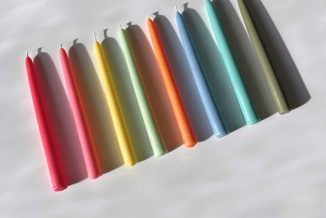 Brighten up your home with colourful candles (Fairholme Studio/PA)