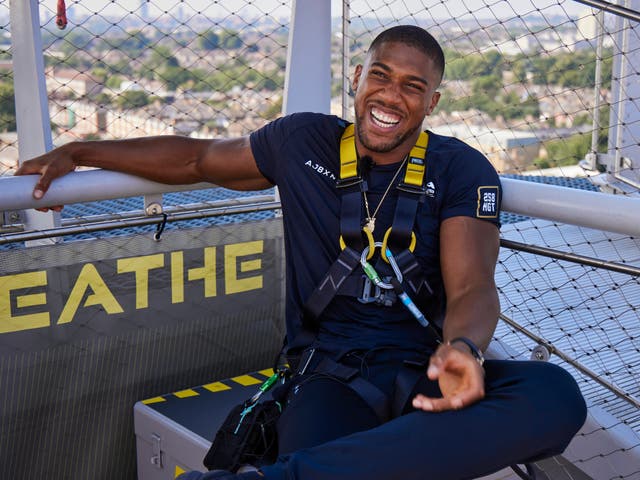 <p>Anthony Joshua has slimmed down for Saturday’s fight </p>