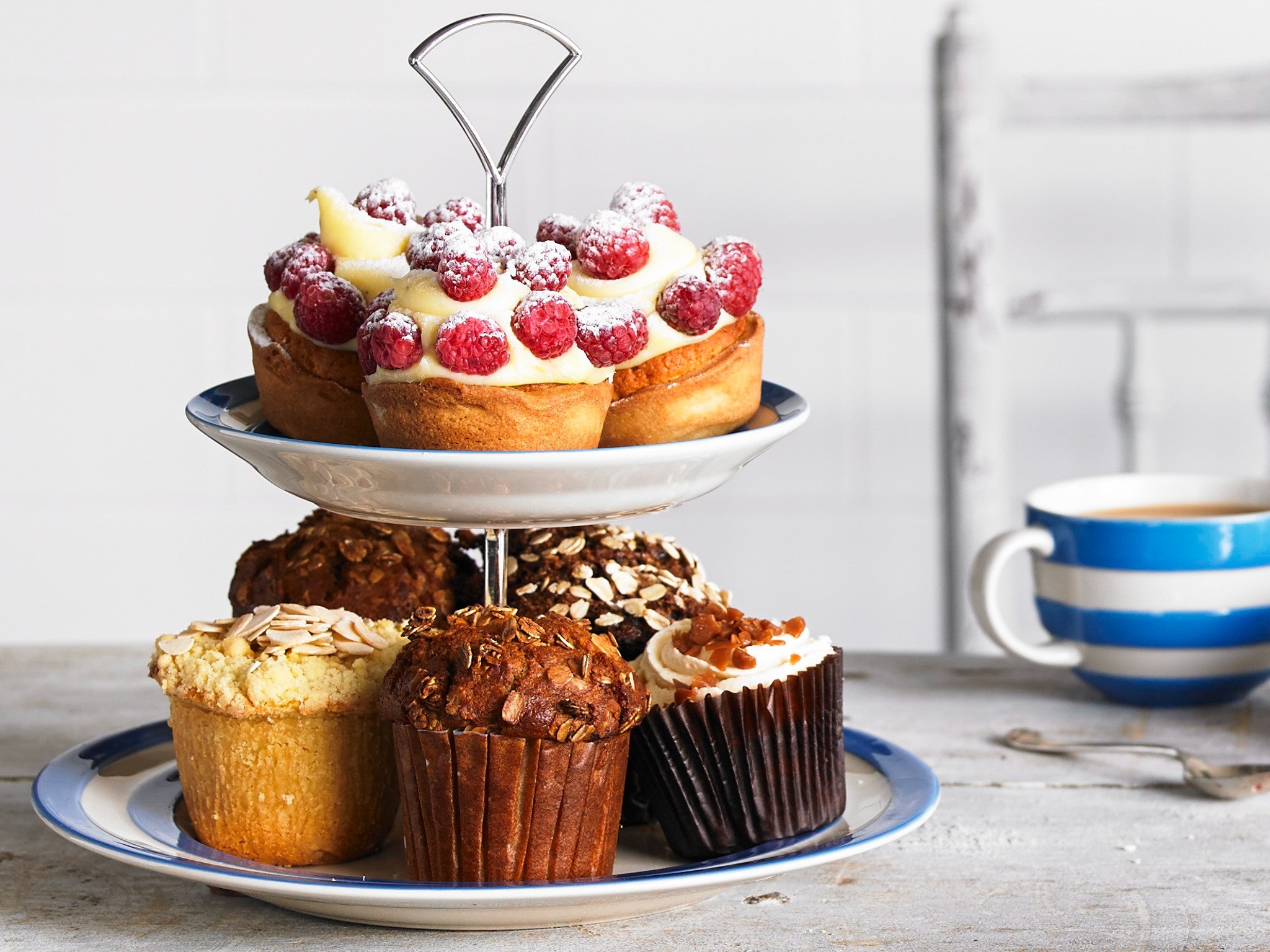 Cornishware two-tiered cake stand indybest.jpeg