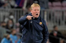 Barcelona: Ronald Koeman explains decision to play Gerard Pique and Luuk de Jong up front in draw