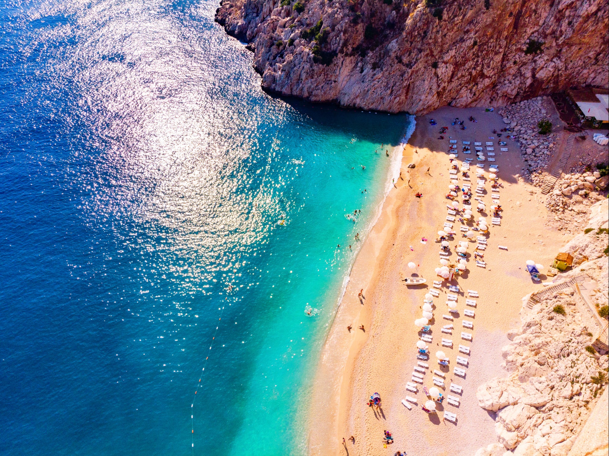 Kaputas beach in Turkey, which has finally come off the red list