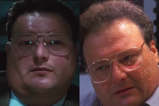 <p>Wayne Knight stars in Basic Instinct (left) and Seinfeld (right) </p>