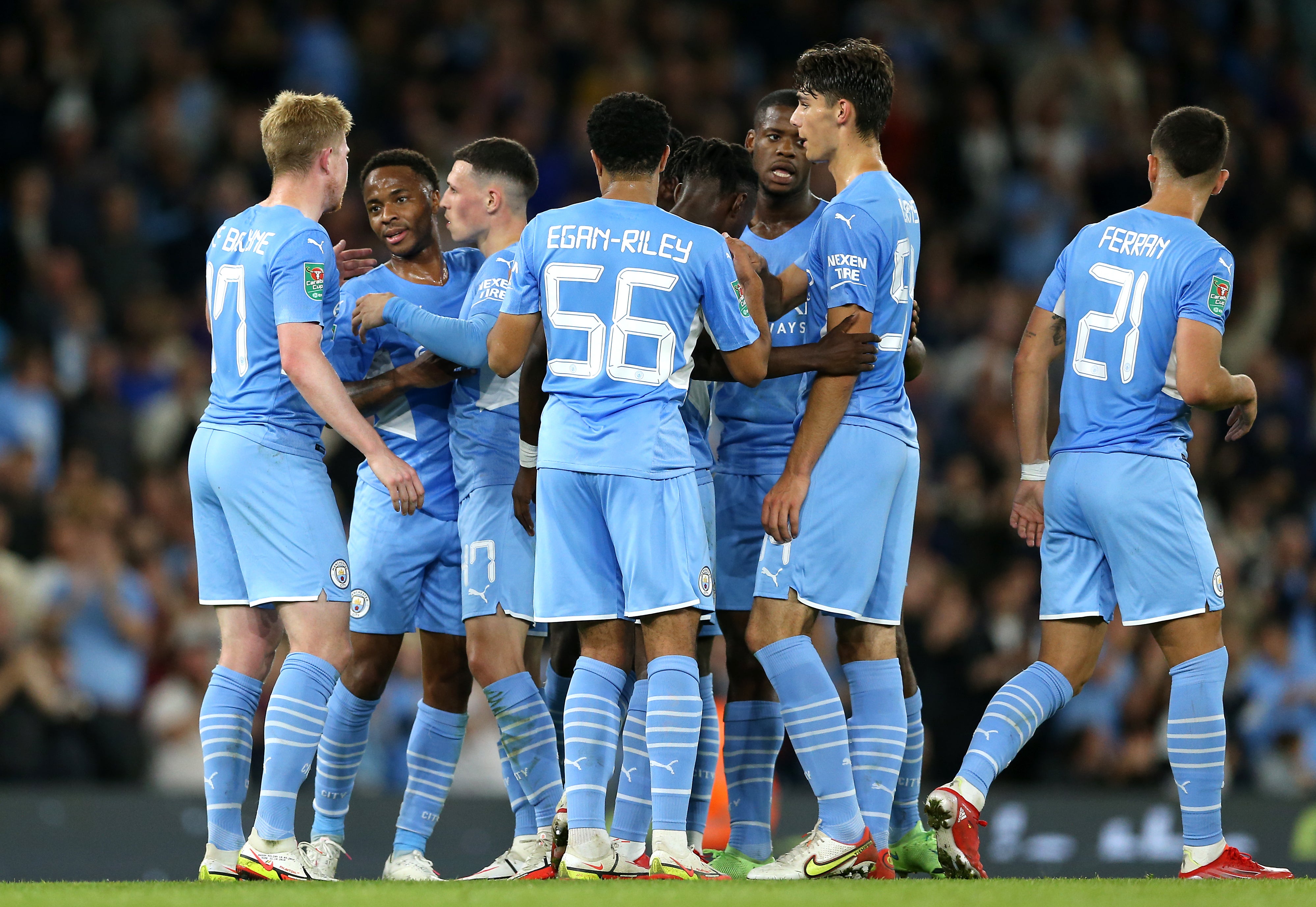 A young Manchester City side began their Carabao Cup defence with victory over Wycombe (Barrington Coombs/PA)