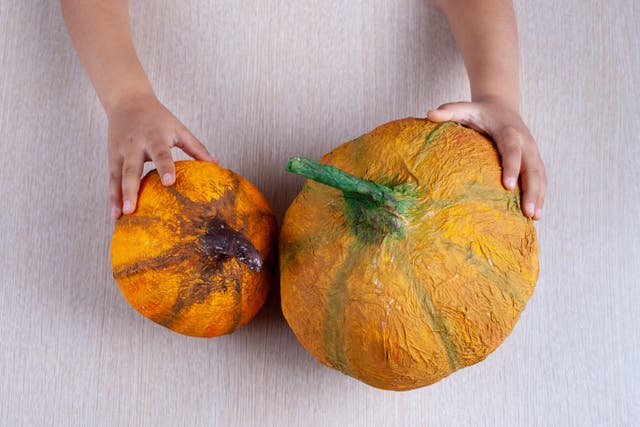 You can make a realistic looking papier-mache pumpkin (Alamy/PA)