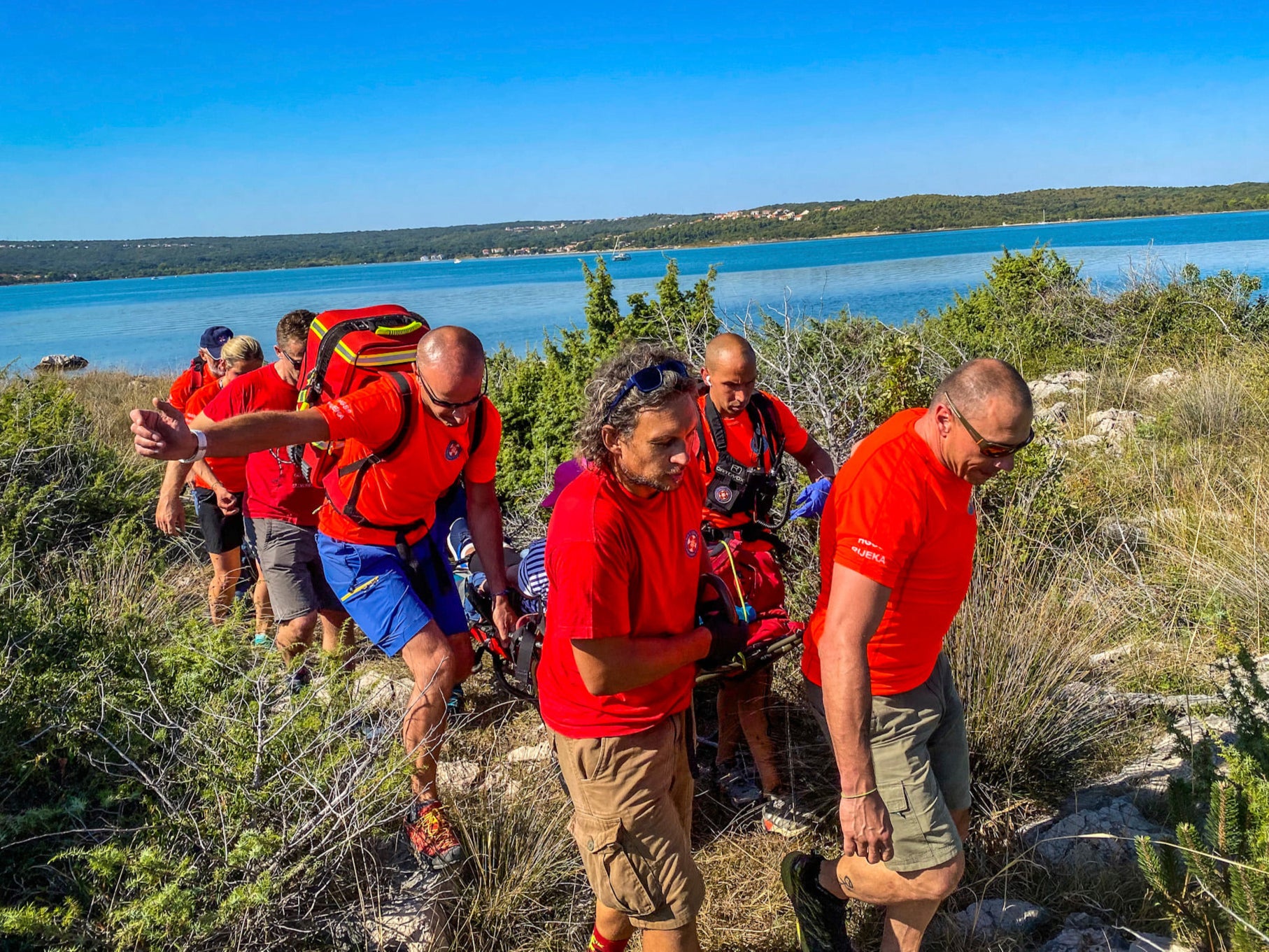 Rescuers took the woman to a hospital in Rijeka