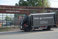 ‘Don’t get vaccinated’: Fake funeral home used to promote coronavirus shot
