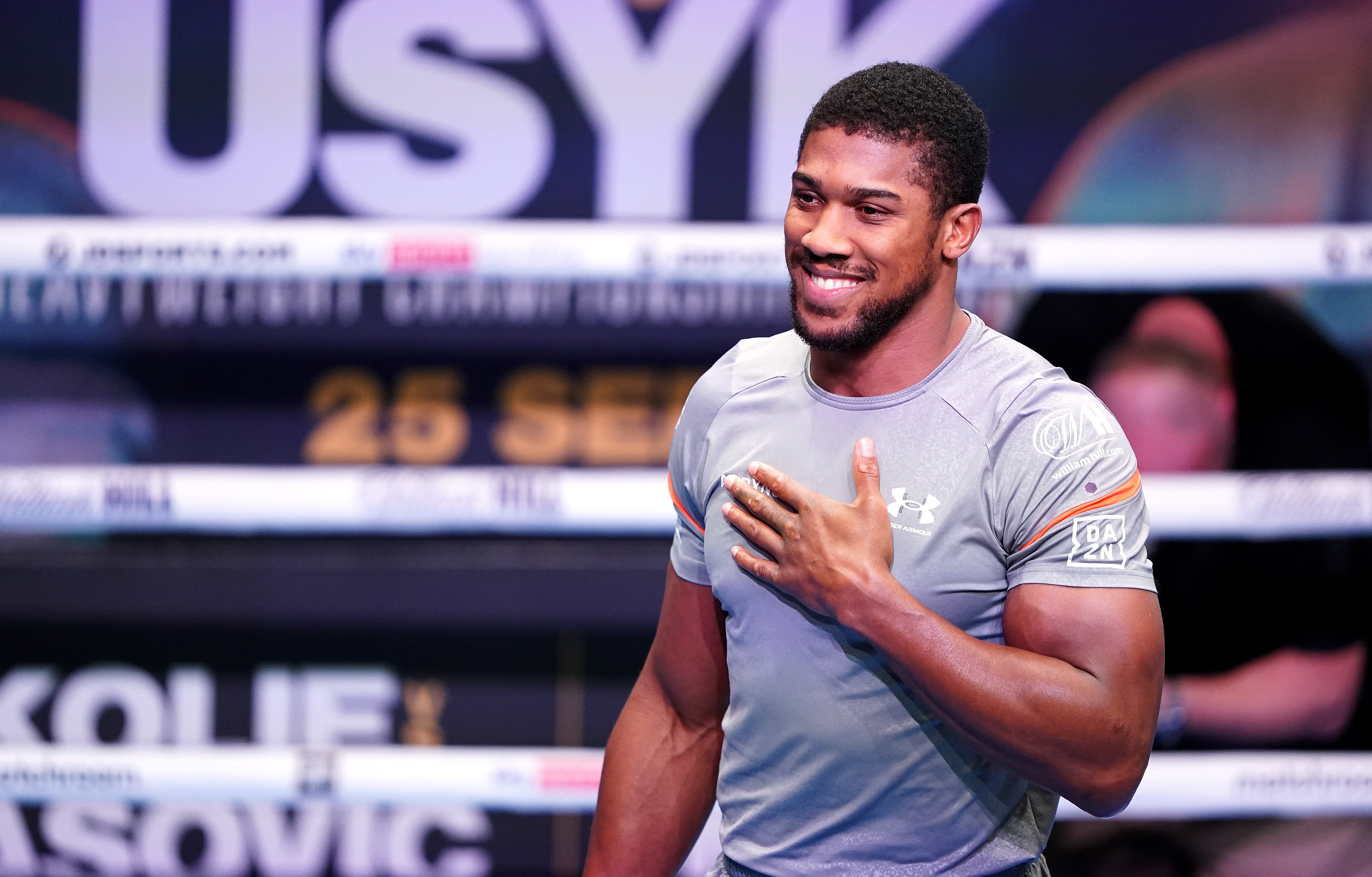 Anthony Joshua, pictured, is in for a tough night, according to his promoter Eddie Hearn (Zac Goodwin/PA)