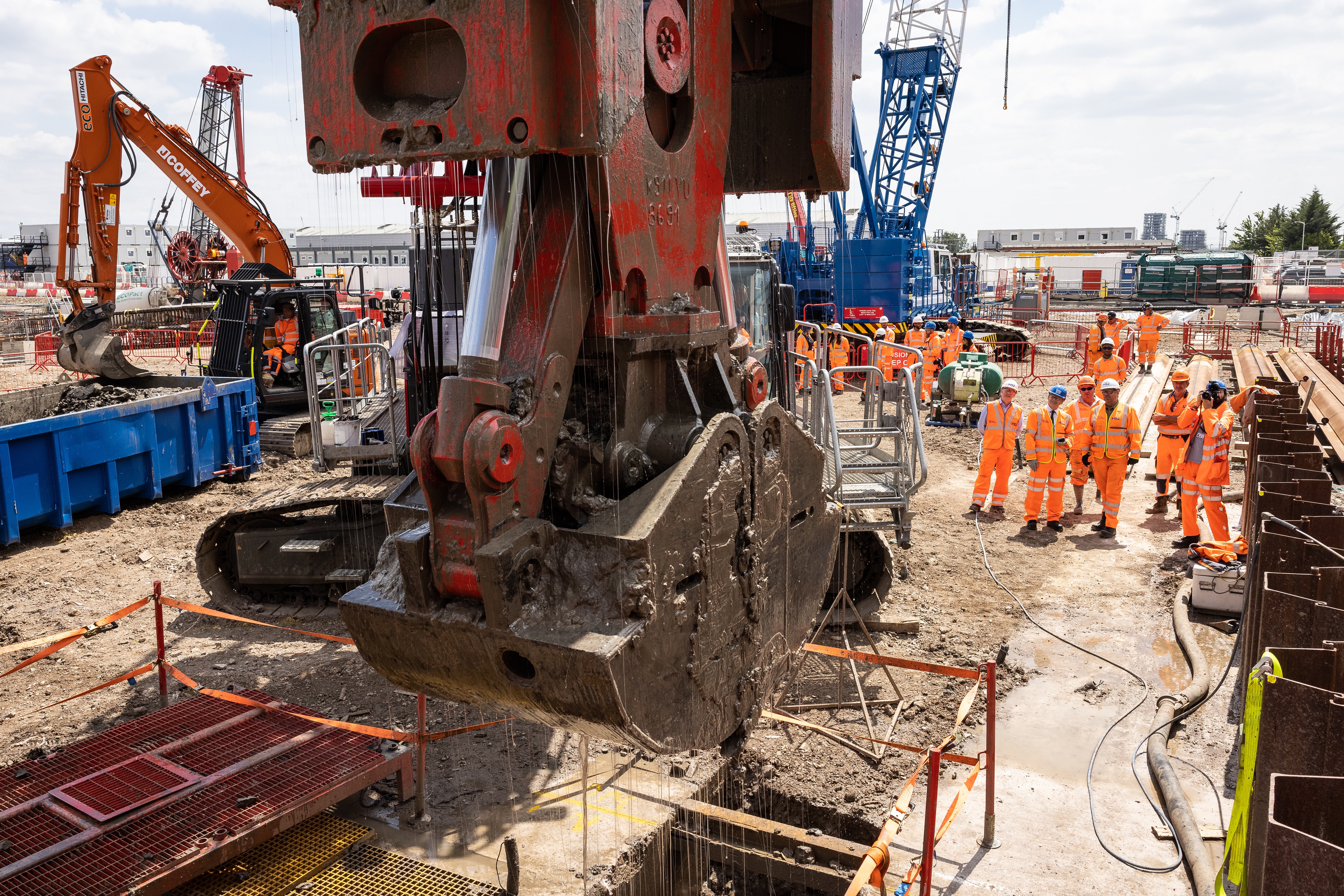 Transport secretary Grant Shapps gives engineers the go-ahead to work on the HS2 station at Old Oak Common in June 2021