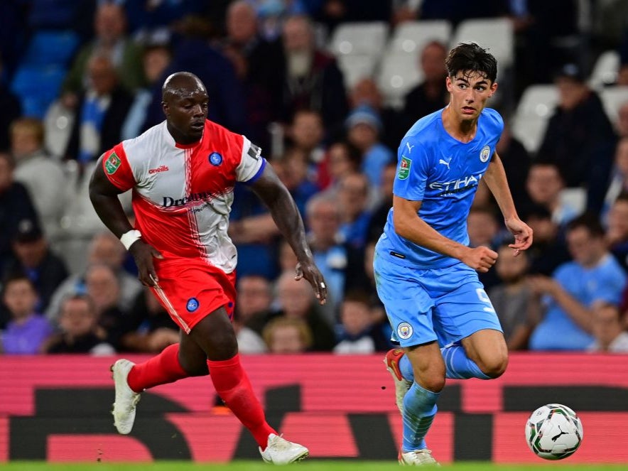 Akinfenwa started in Wycombe’s defeat by Manchester City