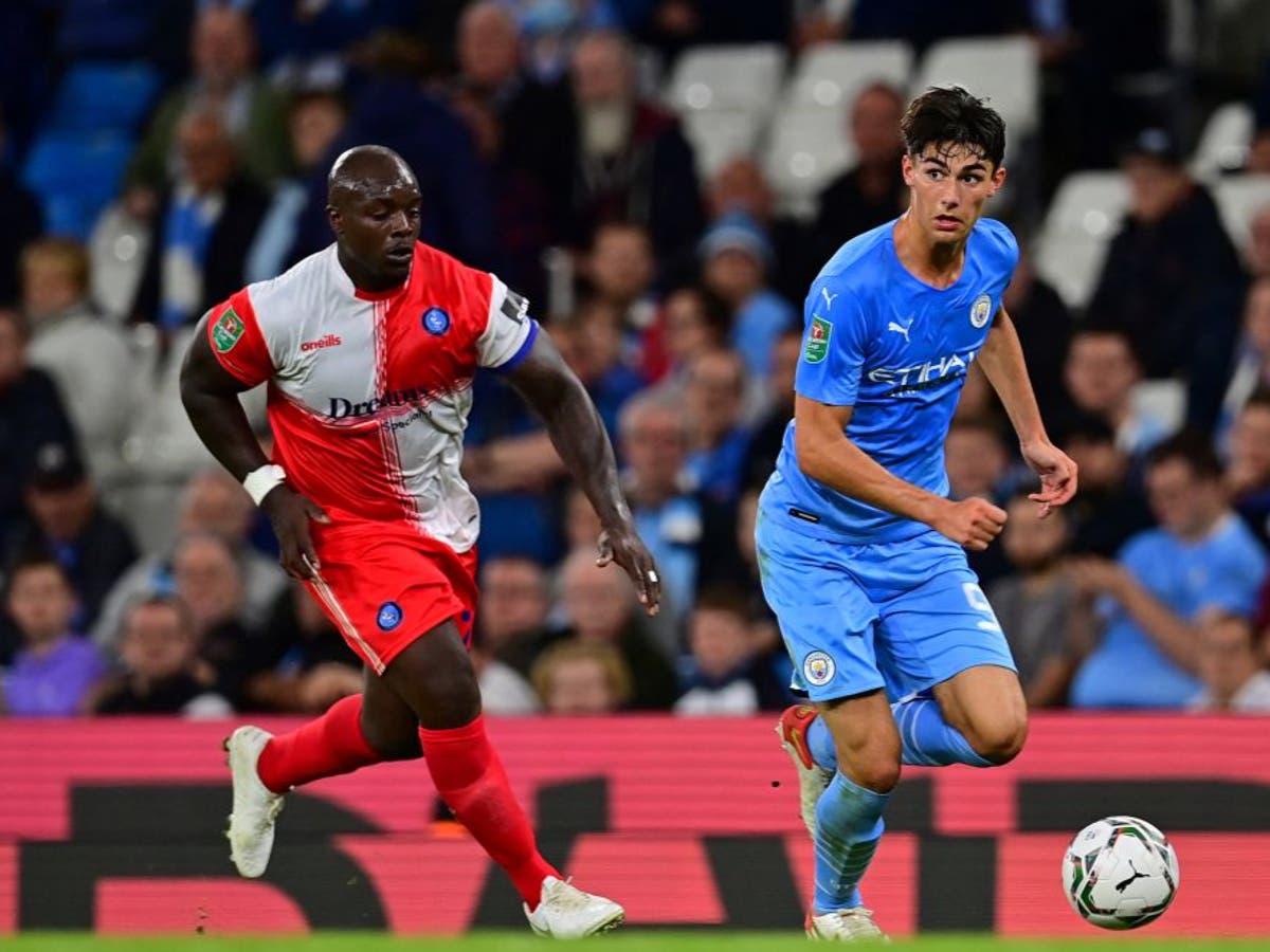 Pep Guardiola calls Adebayo Akinfenwa &lsquo;legend of English football&rsquo; after Man City thrash Wycombe