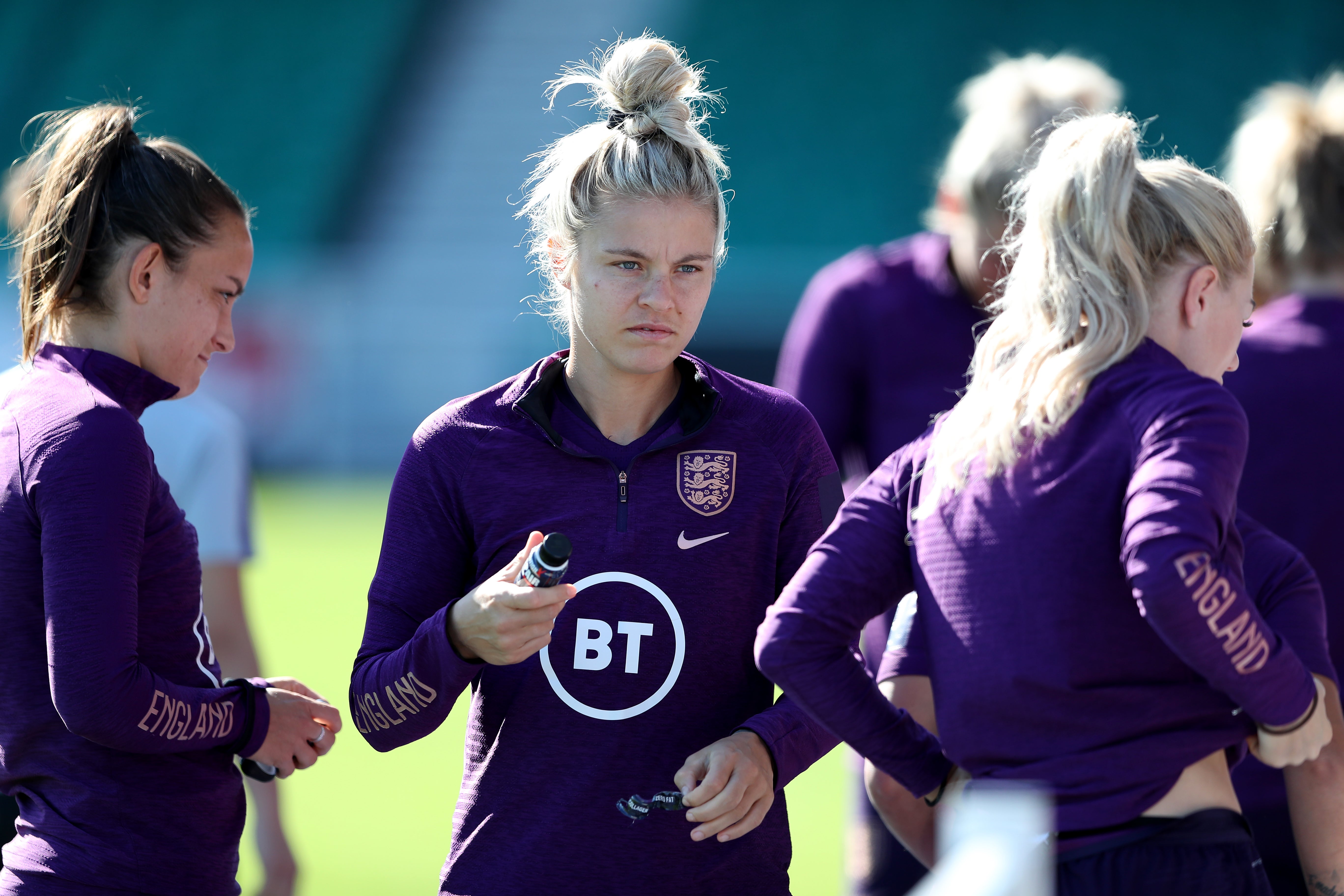 England’s Rachel Daly during a training session at the Silverlake Stadium (Kieran Cleeves/PA)