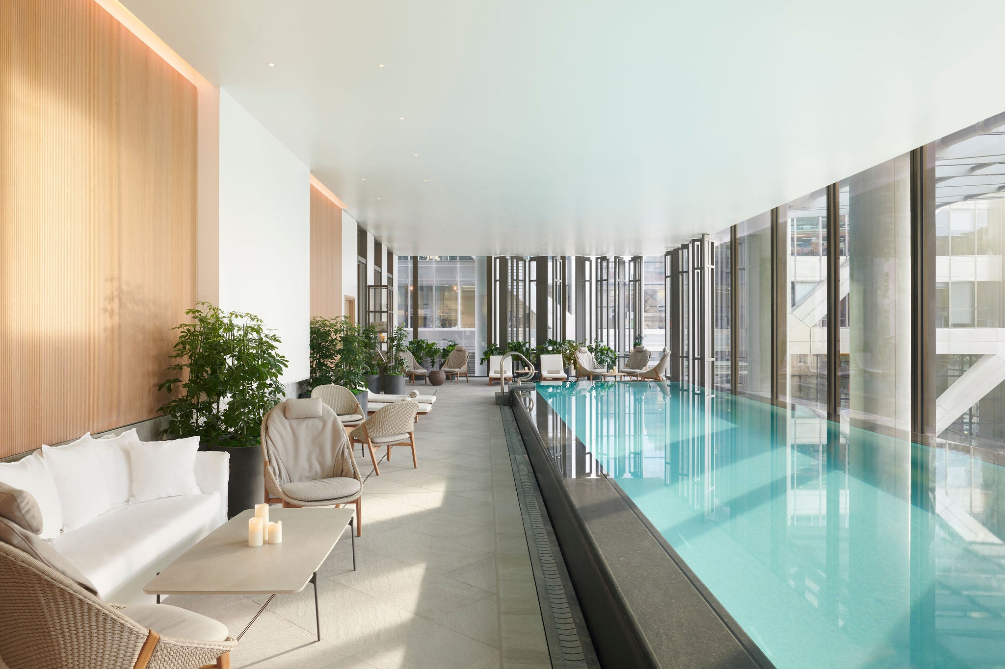 The 18.5m infinity pool at the Pan Pacific London