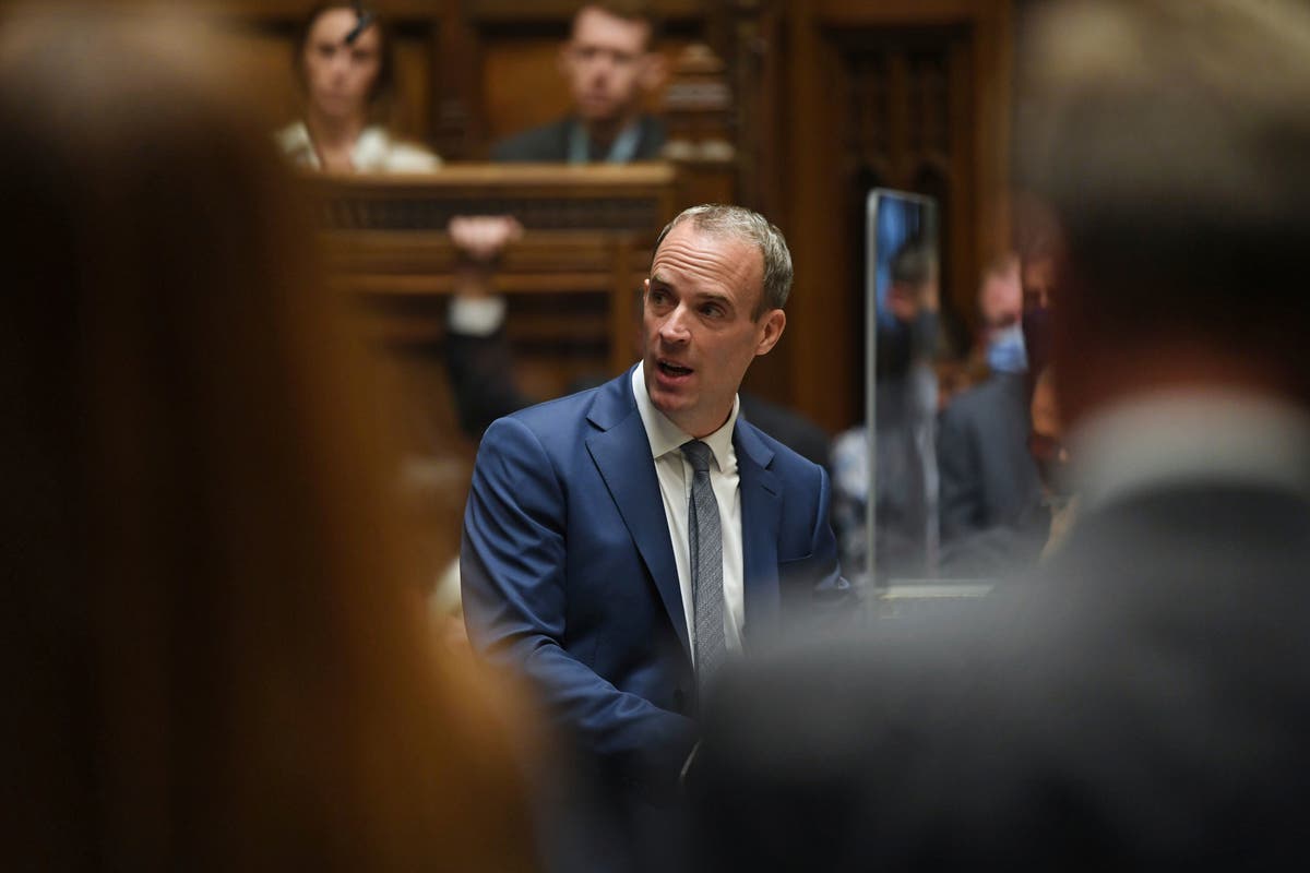 Cash to help poor countries meet climate emergency is taken from aid budget, Dominic Raab confirms